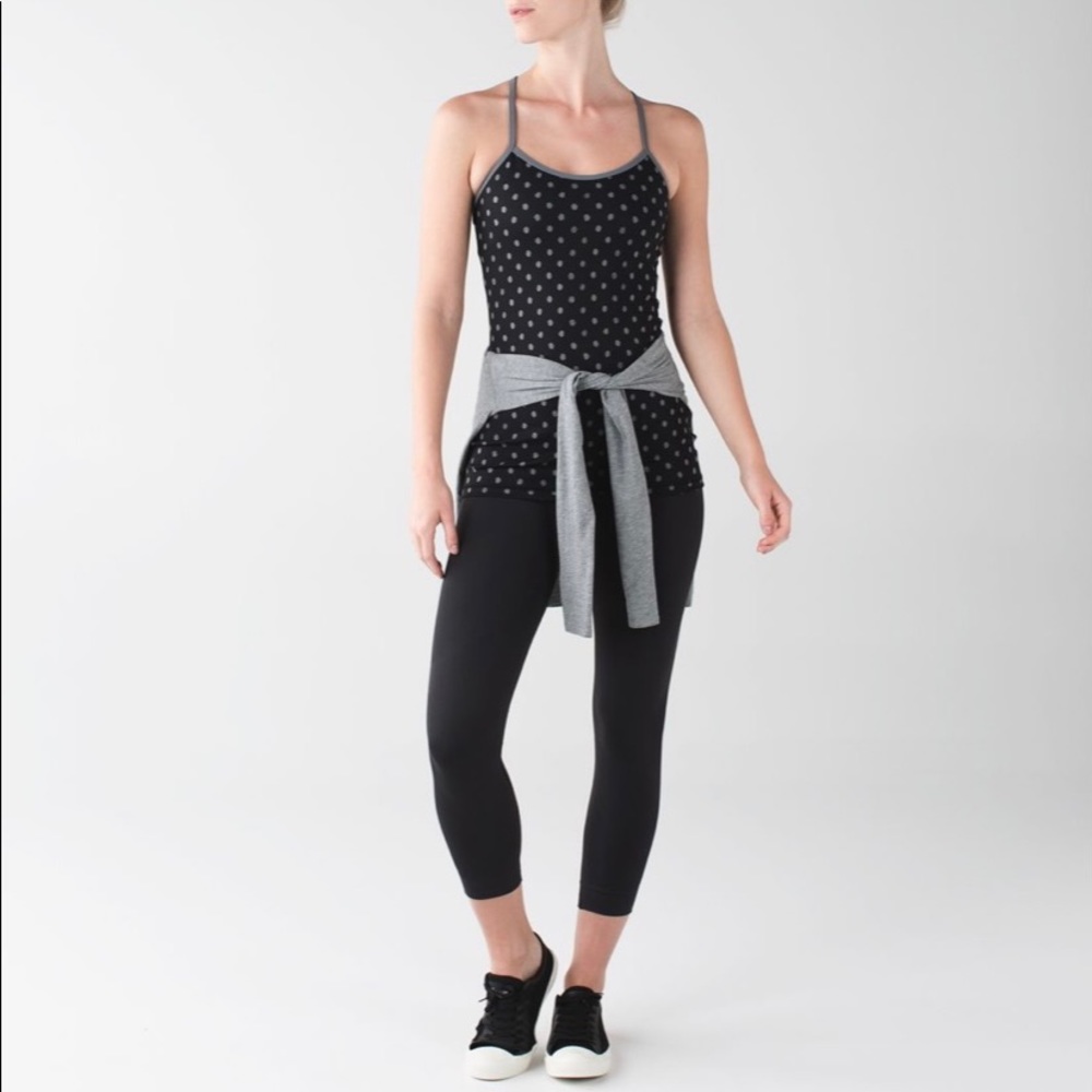 Lululemon Power Y Tank-Luon Ghost Dot Black Slate